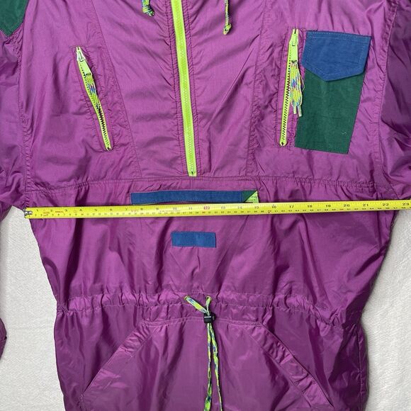 Y2K Gerry Windbreaker Jacket Men Medium Purple Athletic Anorak Retro Pullover - Picture 5 of 16
